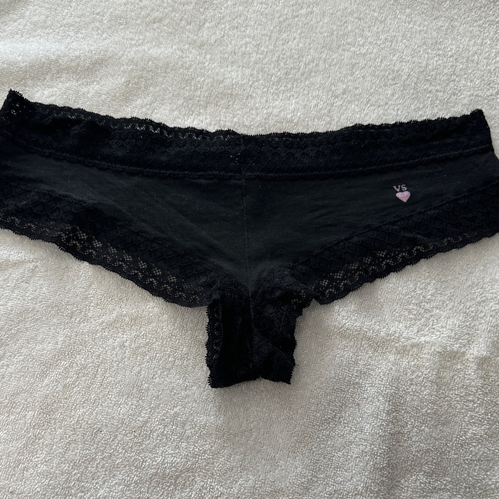 Victoria's Secret Black Lace Trim Panties